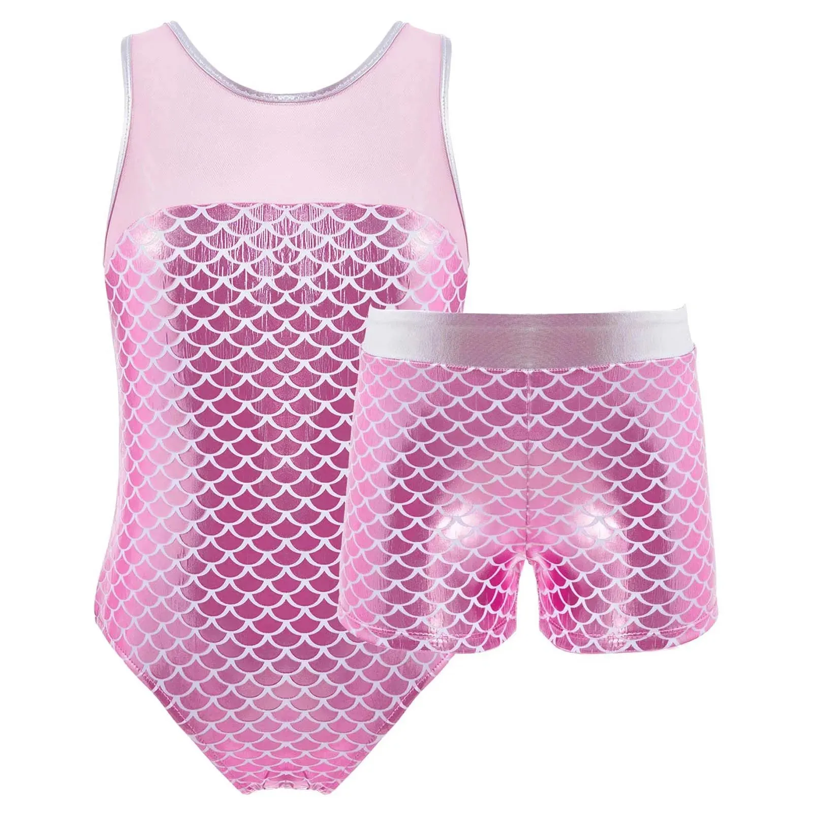 Kids Girl Ballet Dance Gymnastic Leotard with Shorts: Versatile Performance Wear