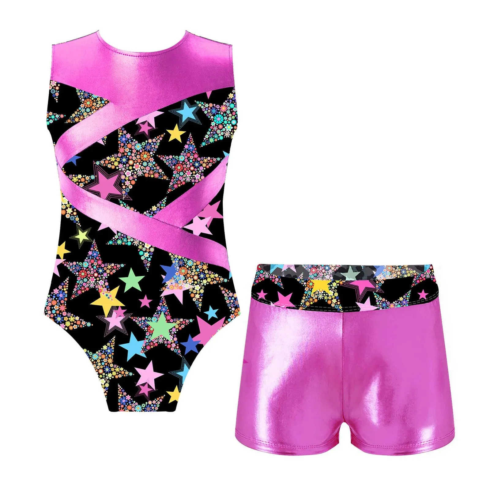 Kids Girl Ballet Dance Gymnastic Leotard with Shorts: Versatile Performance Wear