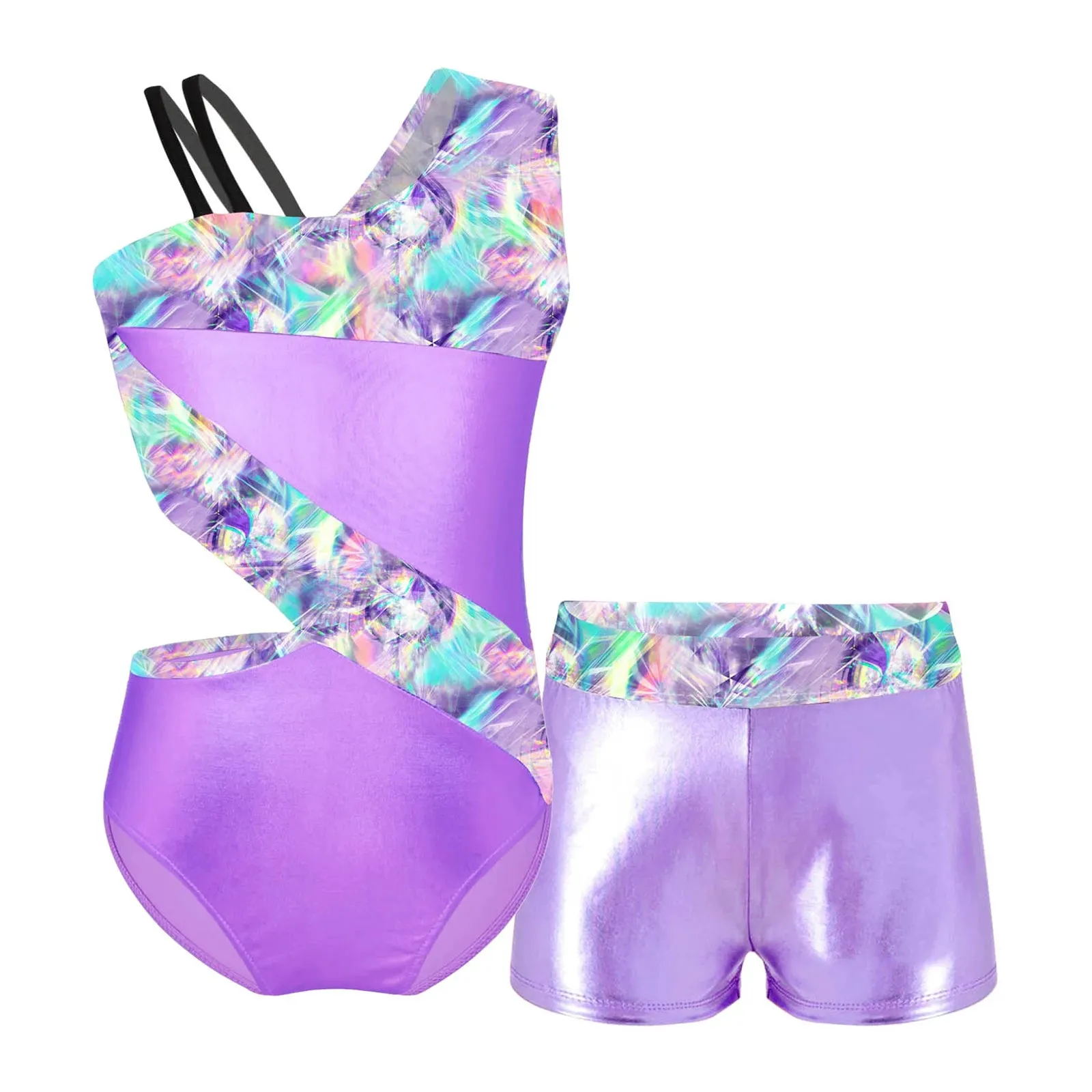 Kids Girl Ballet Dance Gymnastic Leotard with Shorts: Versatile Performance Wear