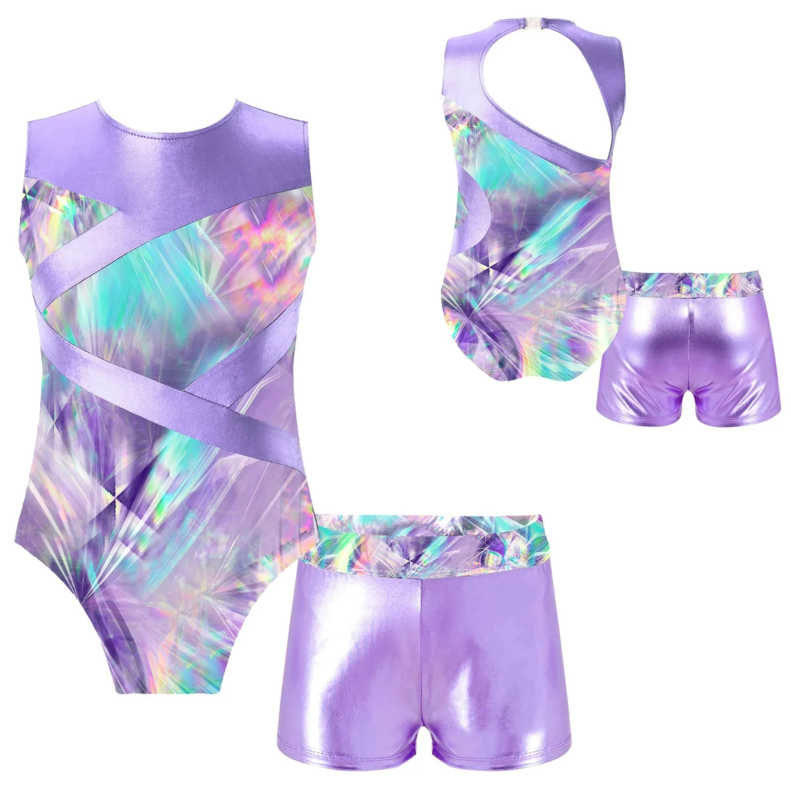 Kids Girl Ballet Dance Gymnastic Leotard with Shorts: Versatile Performance Wear