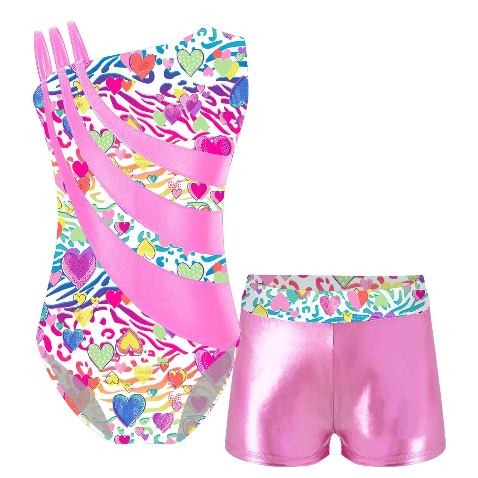 Kids Girl Ballet Dance Gymnastic Leotard with Shorts: Versatile Performance Wear