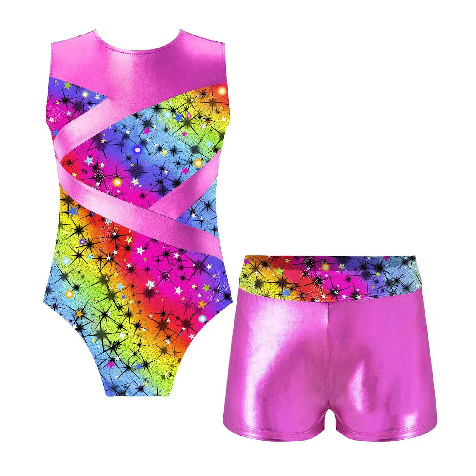 Kids Girl Ballet Dance Gymnastic Leotard with Shorts: Versatile Performance Wear