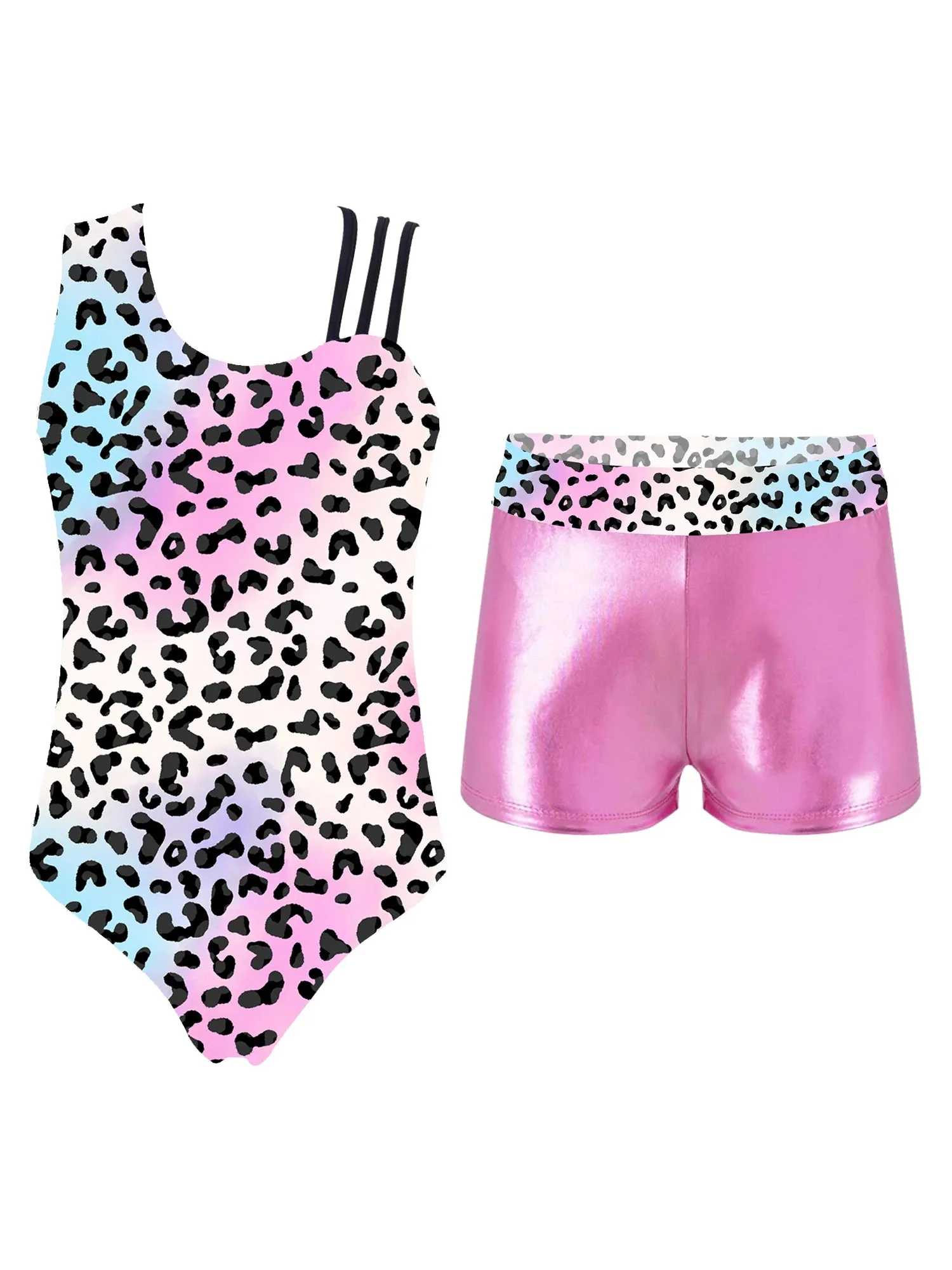 Kids Girl Ballet Dance Gymnastic Leotard with Shorts: Versatile Performance Wear