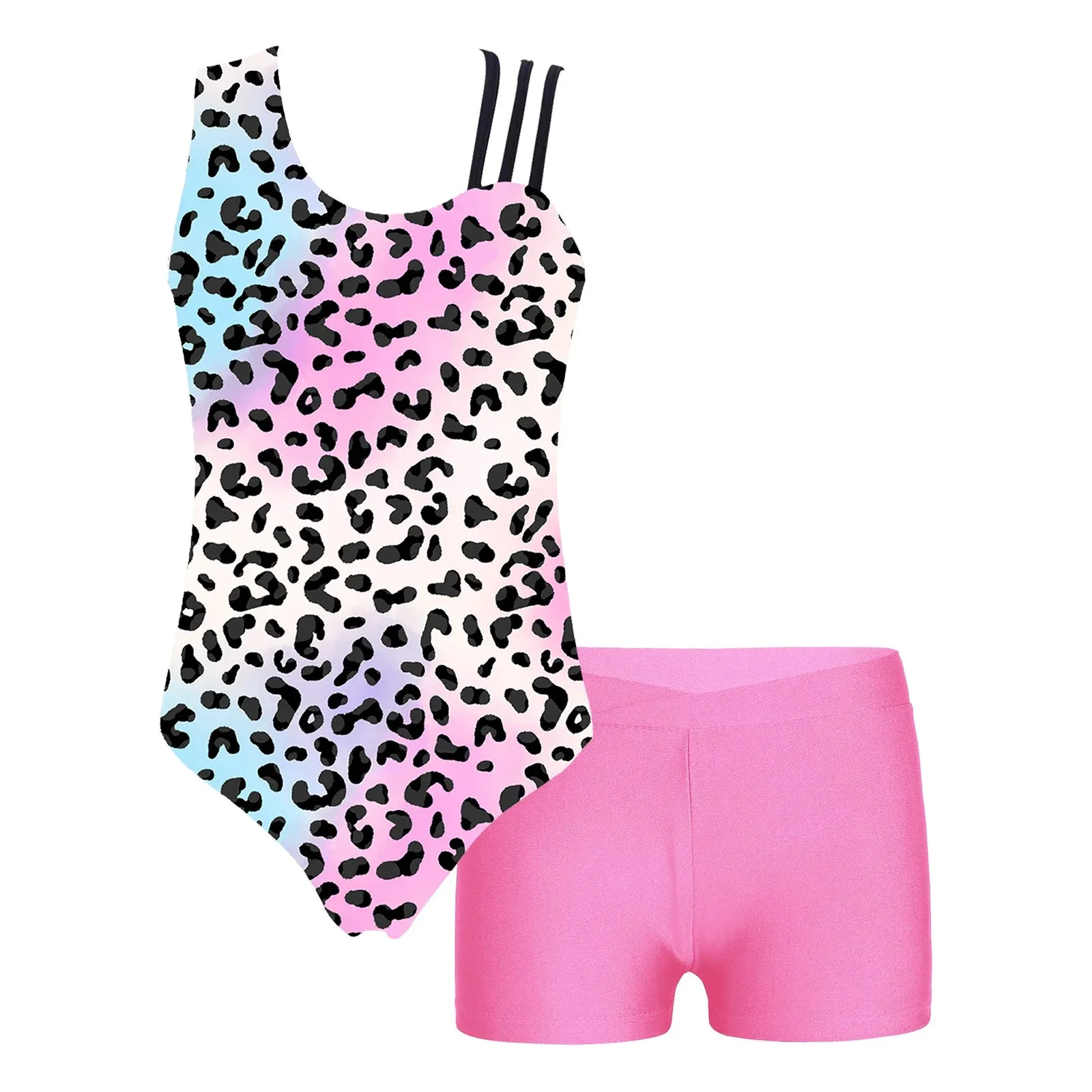 Kids Girl Ballet Dance Gymnastic Leotard with Shorts: Versatile Performance Wear