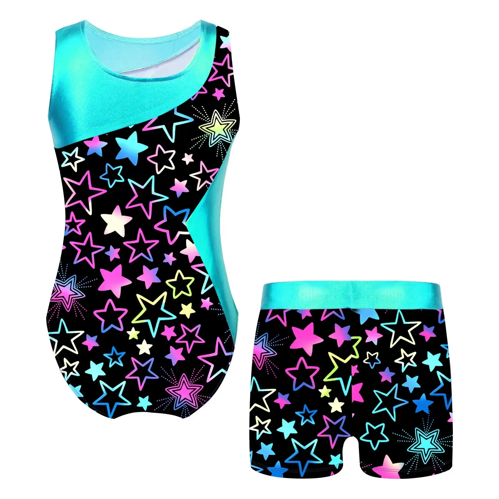 Kids Girl Ballet Dance Gymnastic Leotard with Shorts: Versatile Performance Wear