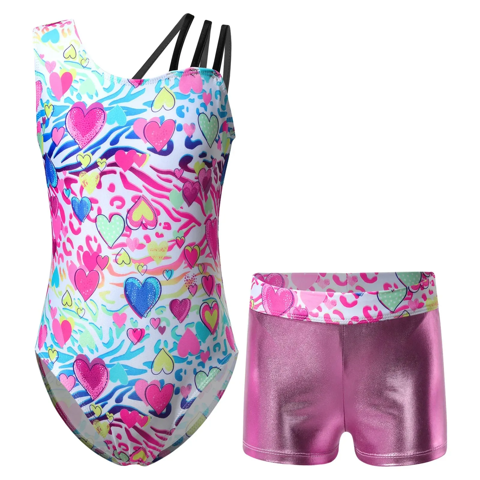Kids Girl Ballet Dance Gymnastic Leotard with Shorts: Versatile Performance Wear