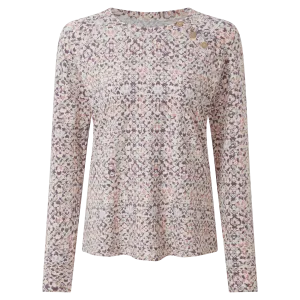 Kira Button Ls Top - Peetho Geo Print