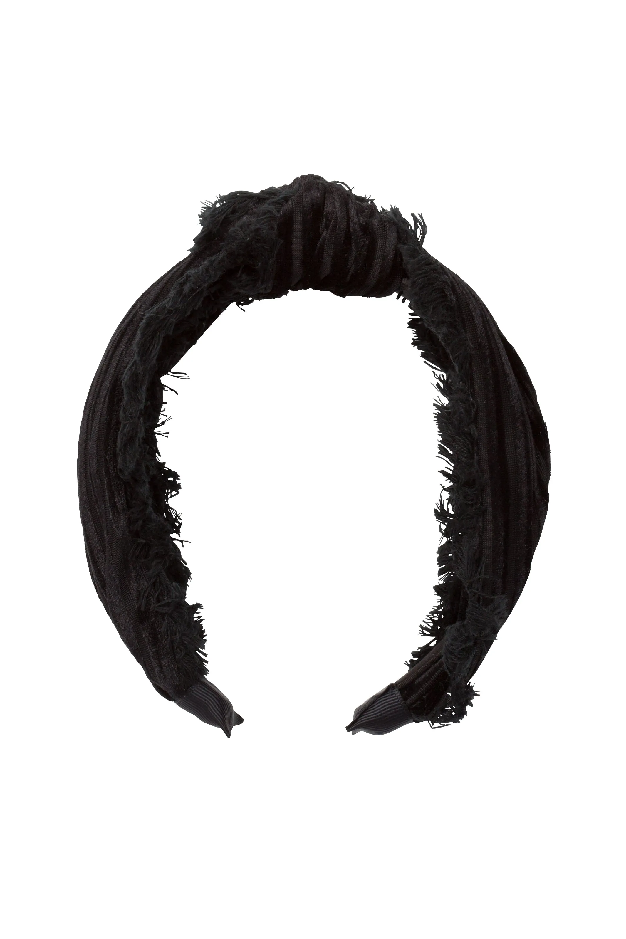 Knot Fringe Headband - Black
