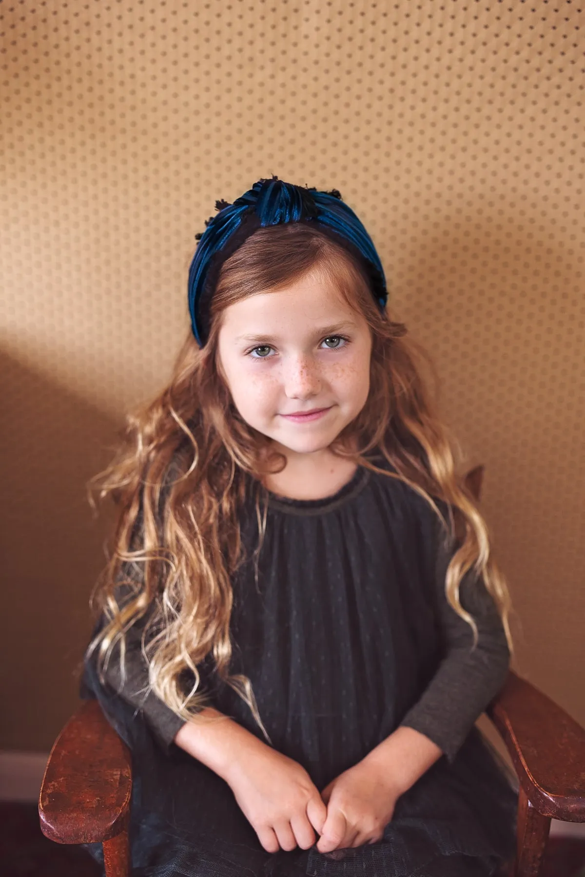 Knot Fringe Headband - Wool Dot