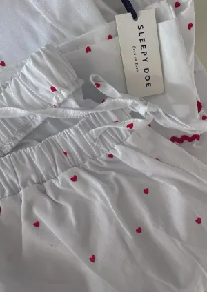 L & XL SECONDS | WOMENS TRADITIONAL PYJAMA SET | HEART RIC RAC