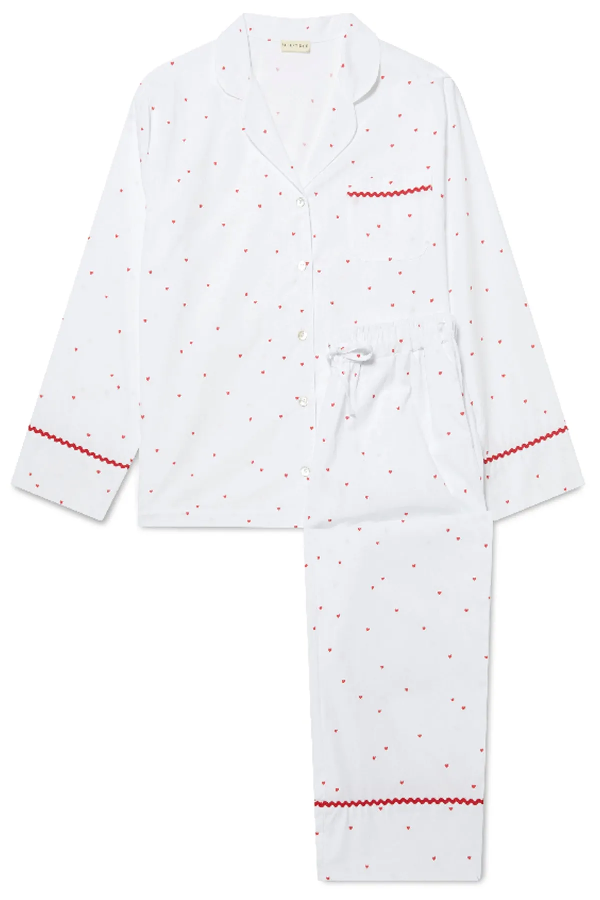 L & XL SECONDS | WOMENS TRADITIONAL PYJAMA SET | HEART RIC RAC
