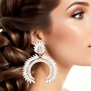 Large drop Arch Statement Earrings