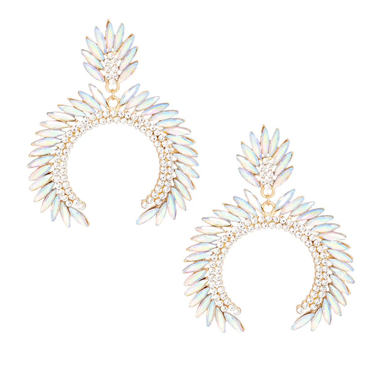Large drop Arch Statement Earrings