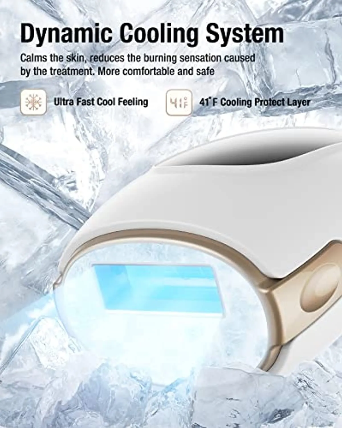 Laser Hair Removal for Women Permanent - IPL Hair Removal with 2 Intelligent Attachments for Whole Body, Ice Painless Hair Removal At Home