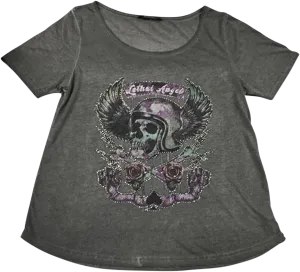LETHAL THREAT Women's Sinwheels T-Shirt - Gray