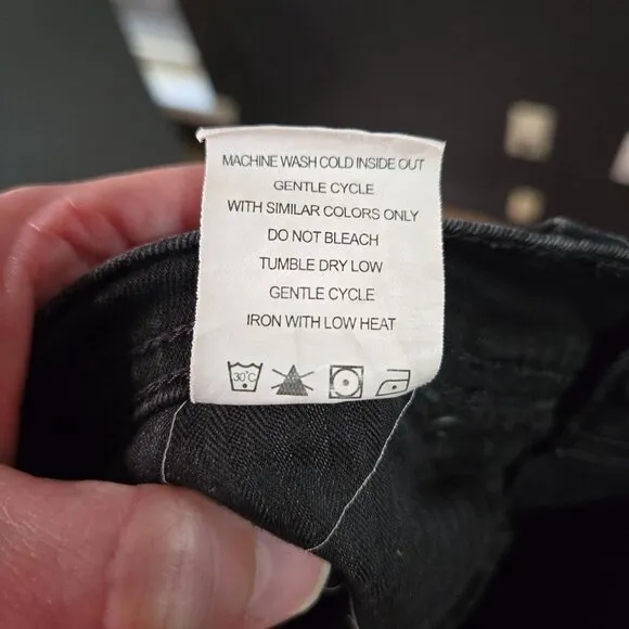 Level 99 Women's Tanya High Rise Skinny Jeans Size 27 Black Denim