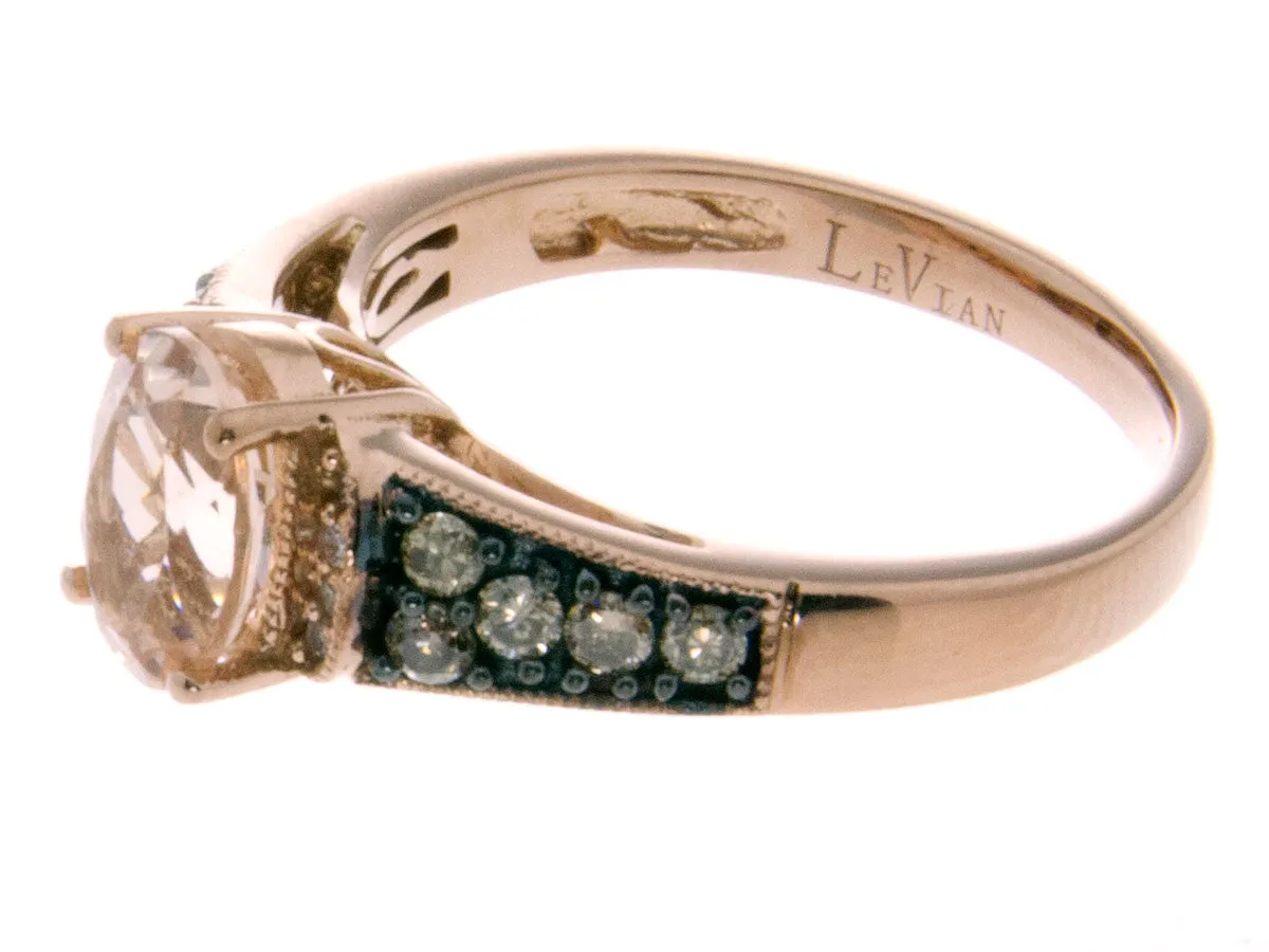 LeVian Morganite & Chocolate Diamond Ring
