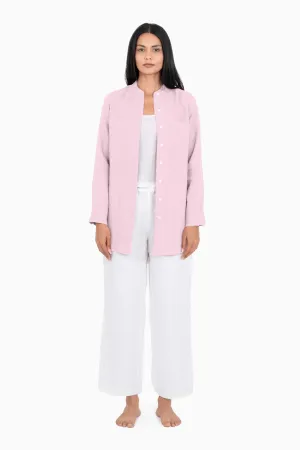 Linen Erin Shirt-Petal Pink