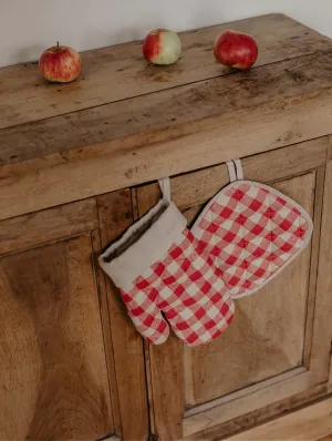 Linen Oven Mitt & Pot Holder | Multiple Colours