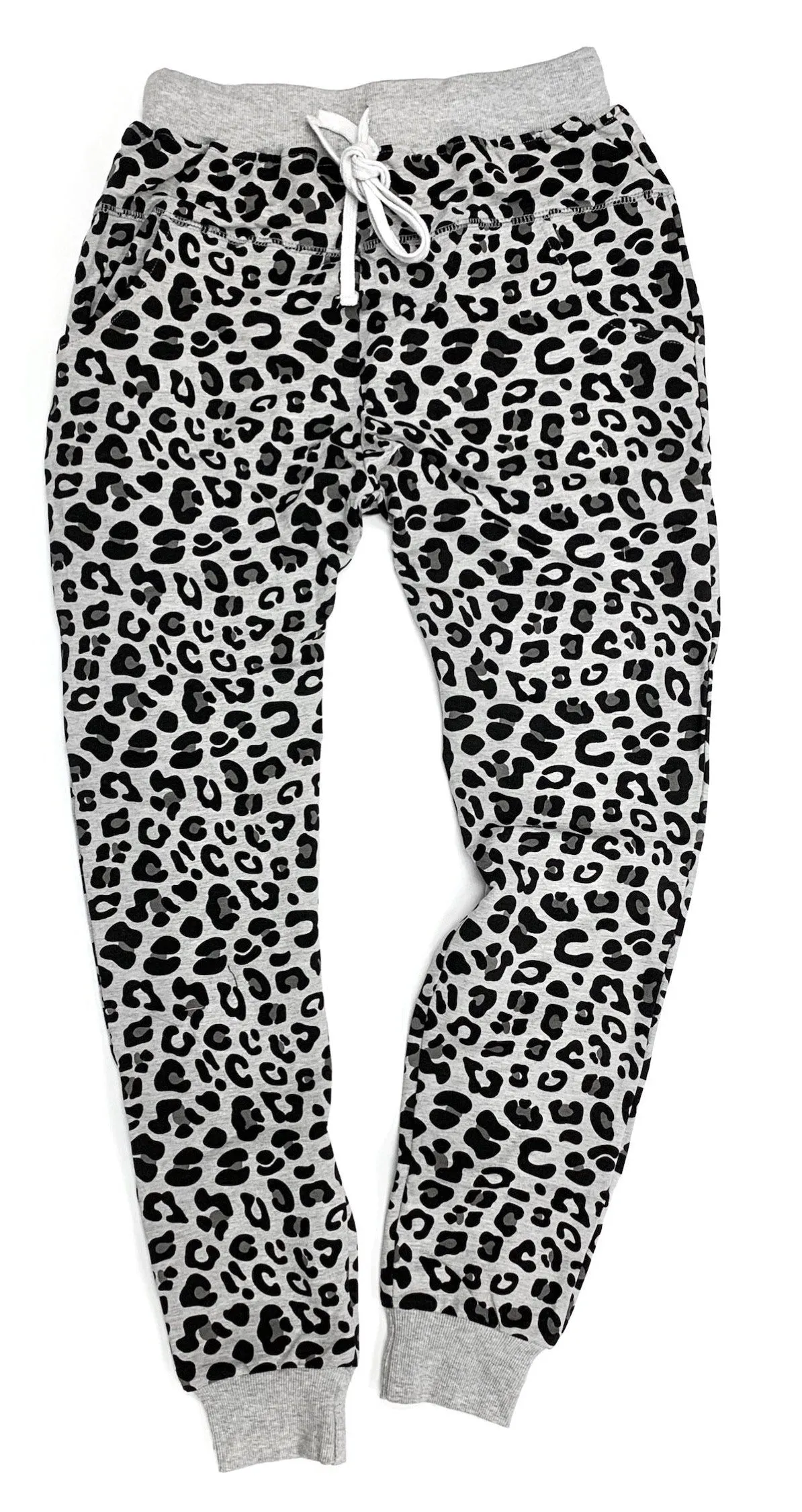 Little Bipsy Women's Grey Leopard Joggers