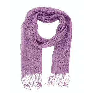 Liv Grn Women's Kim Solid Mesh with Trim Scarf