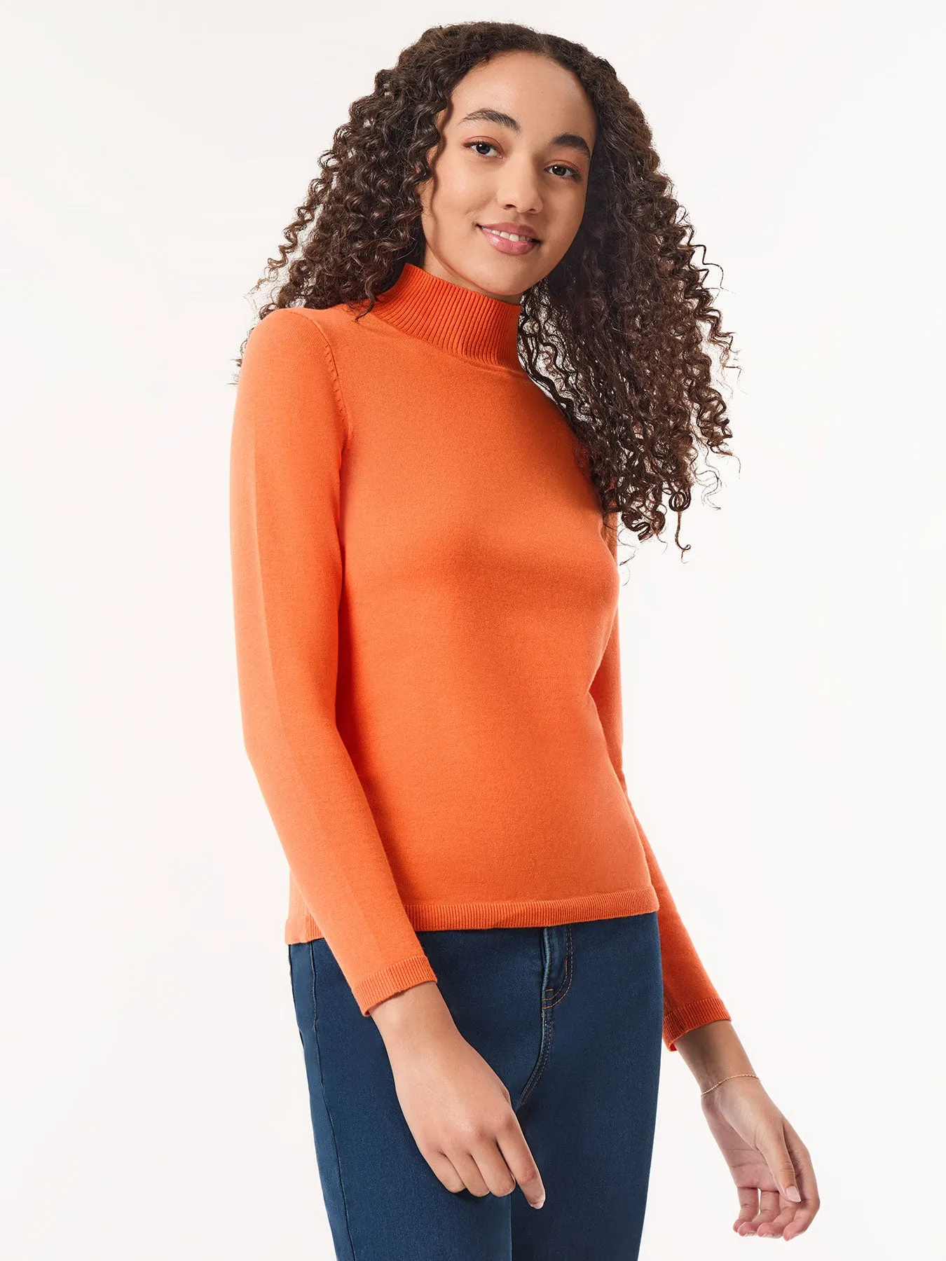 Long Sleeve Mock Neck Sweater