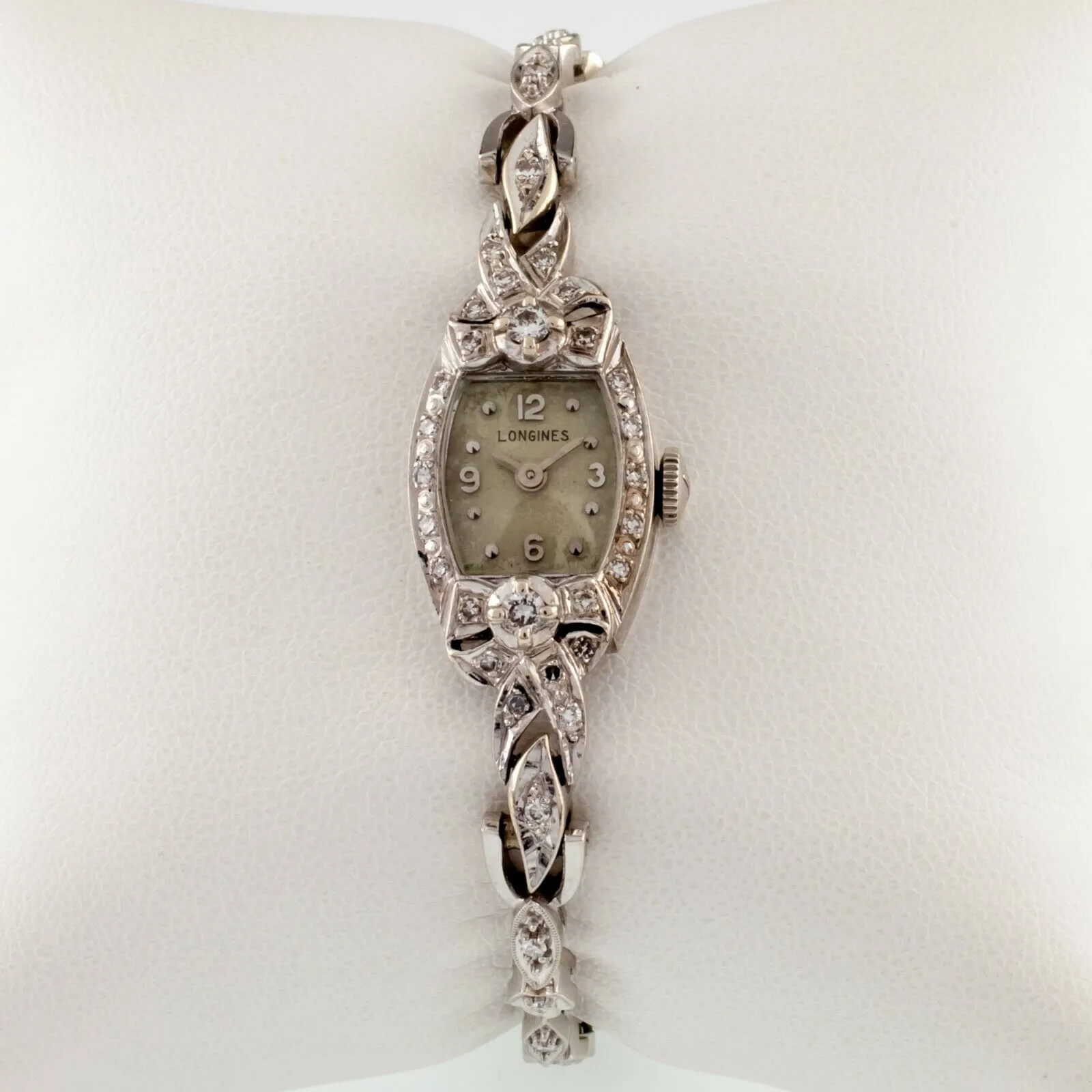 Longines 14k White Gold and Diamond Women's Dress Watch Gorgeous!