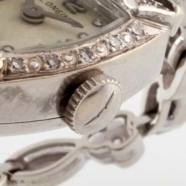 Longines 14k White Gold and Diamond Women's Dress Watch Gorgeous!