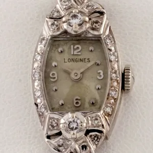 Longines 14k White Gold and Diamond Women's Dress Watch Gorgeous!