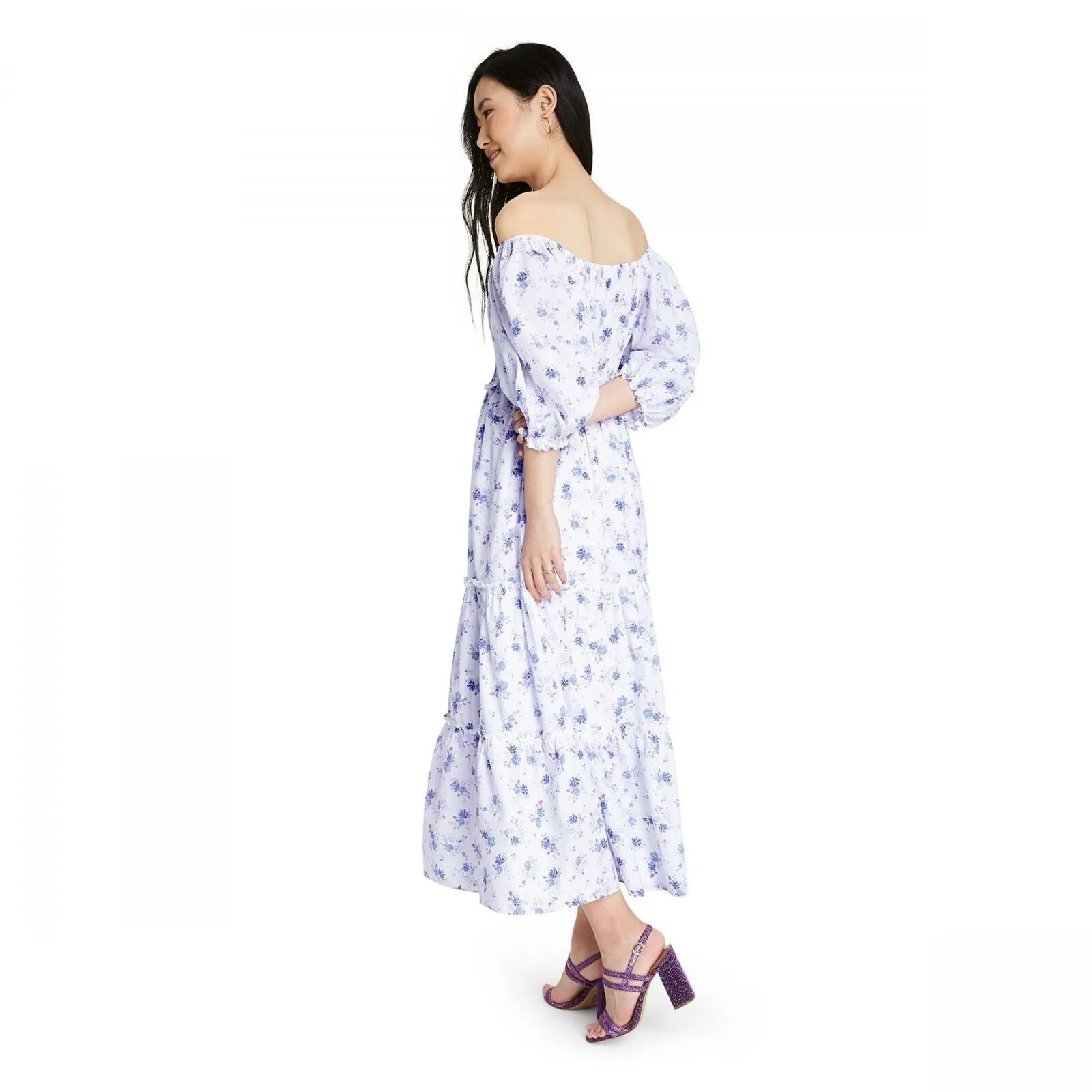 LoveShackFancy for TRGT Women's Gemma Puff Sleeve Maxi Dress