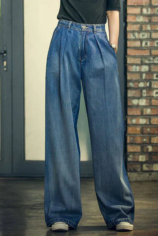 Luciana® | Wide Denim Trousers For Women