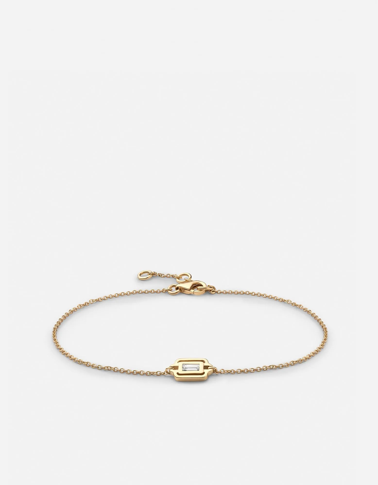 Luna Bracelet, 14k Gold Baguette Pavé