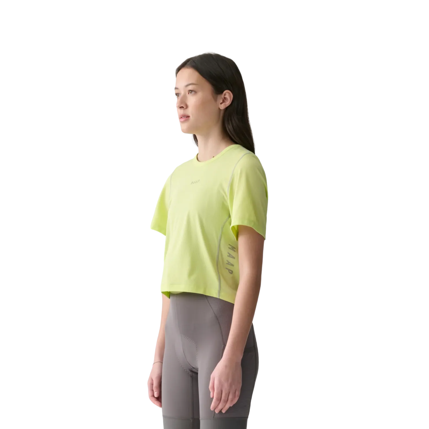 MAAP Women's Alt_Road Cropped Tee - Shadow Lime