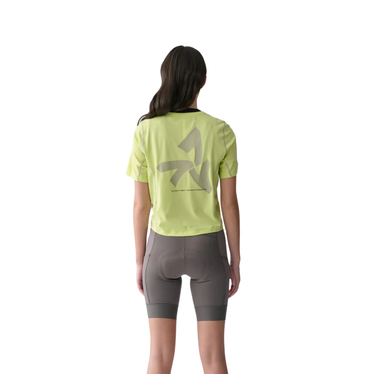 MAAP Women's Alt_Road Cropped Tee - Shadow Lime