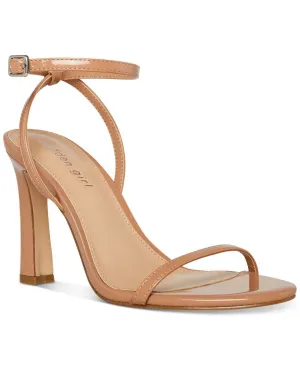 Madden Girl Womens Tasha Two-Piece Heels Sandals TASH01J1 Fawn Patent Brown 9M