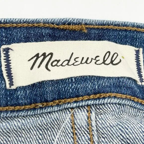 Madewell Plus Size 24 W37 Slim Straight Jeans Distressed Button Fly Grunge