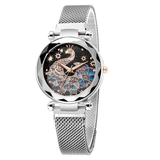 Magnetic Peacock Women's Wristwatch