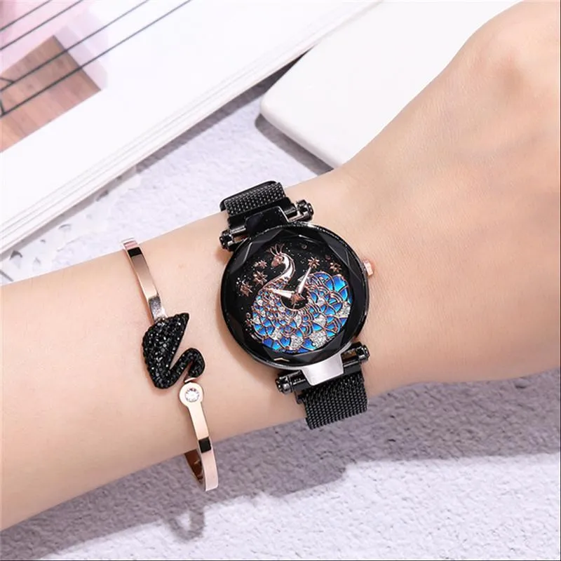 Magnetic Peacock Women's Wristwatch