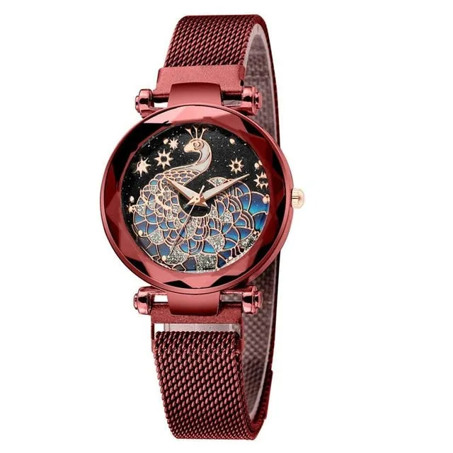 Magnetic Peacock Women's Wristwatch