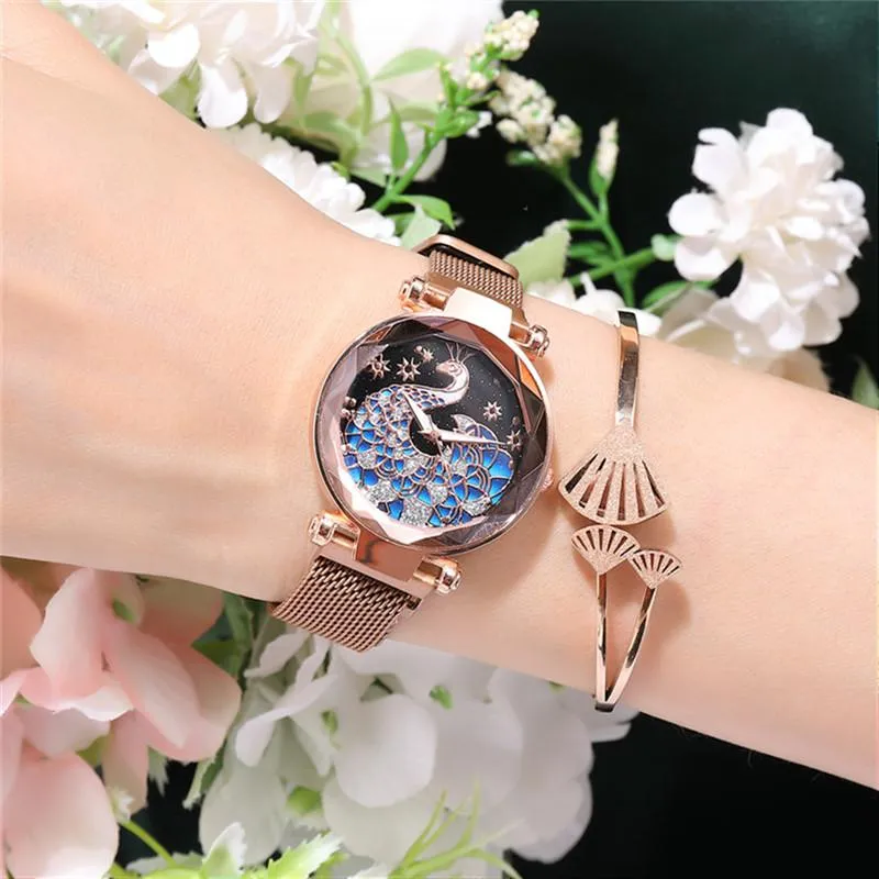 Magnetic Peacock Women's Wristwatch