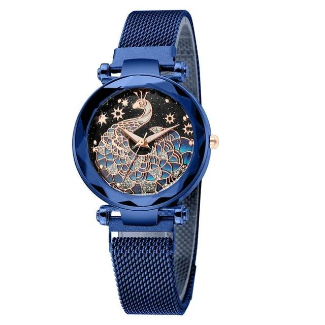 Magnetic Peacock Women's Wristwatch