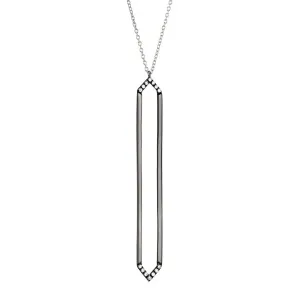 Marquis Lariat | Black Gold with Diamonds on Points