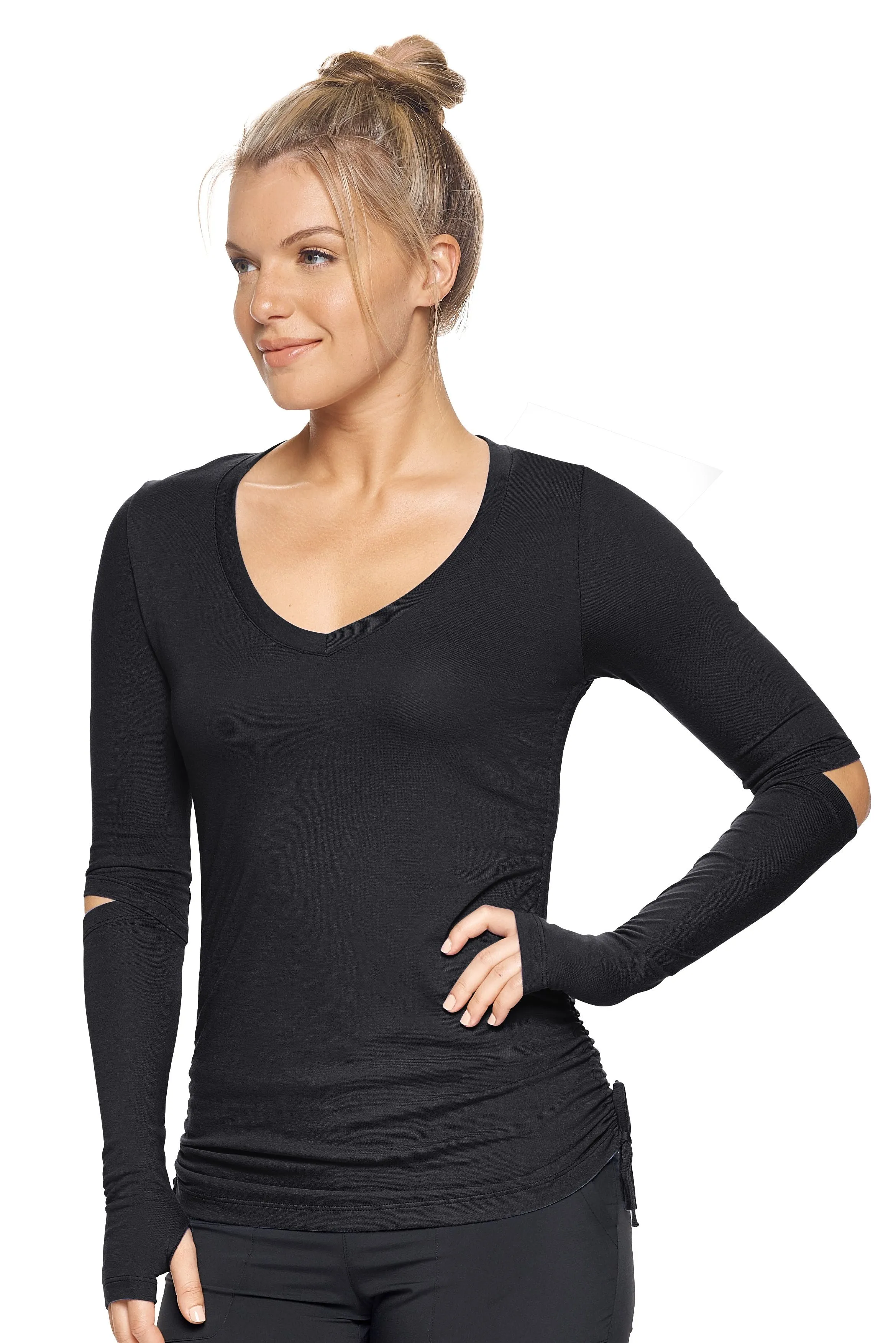 MC348 MoCA™ Laurel Long Sleeve V-Neck