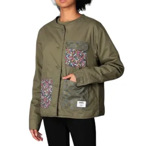 💖MEGA SALE💖VANS Made With Liberty Jacket Green Women Casual Coat VN0A5FSDZEA