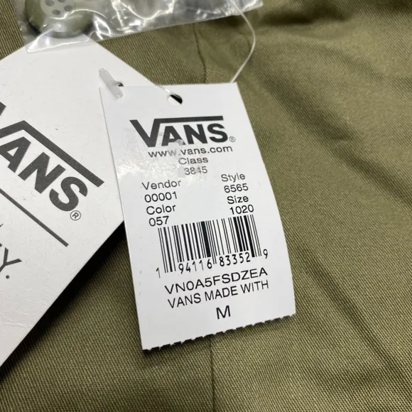 💖MEGA SALE💖VANS Made With Liberty Jacket Green Women Casual Coat VN0A5FSDZEA