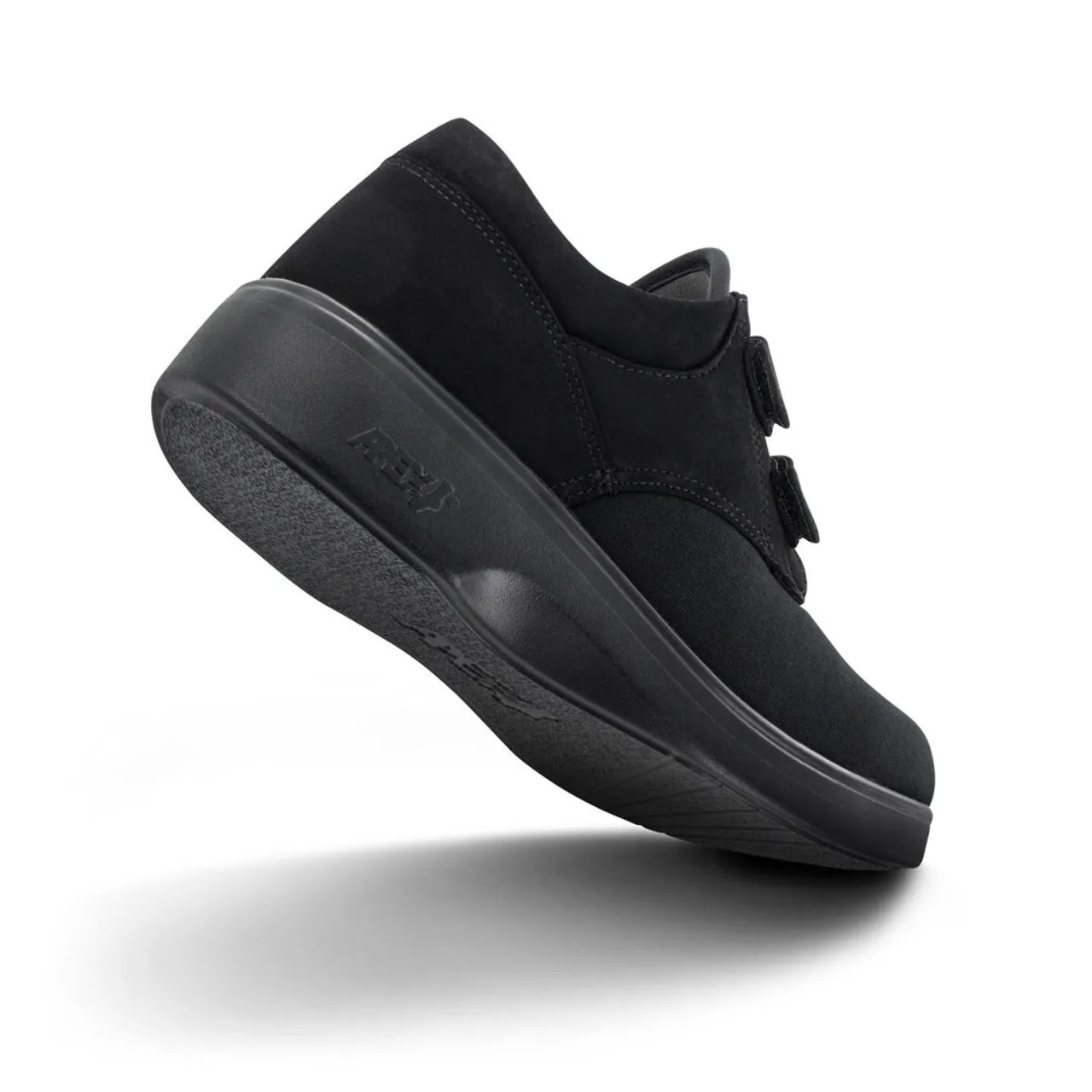 Men & Women's Stretchable Double Strap Casual Shoe - Black