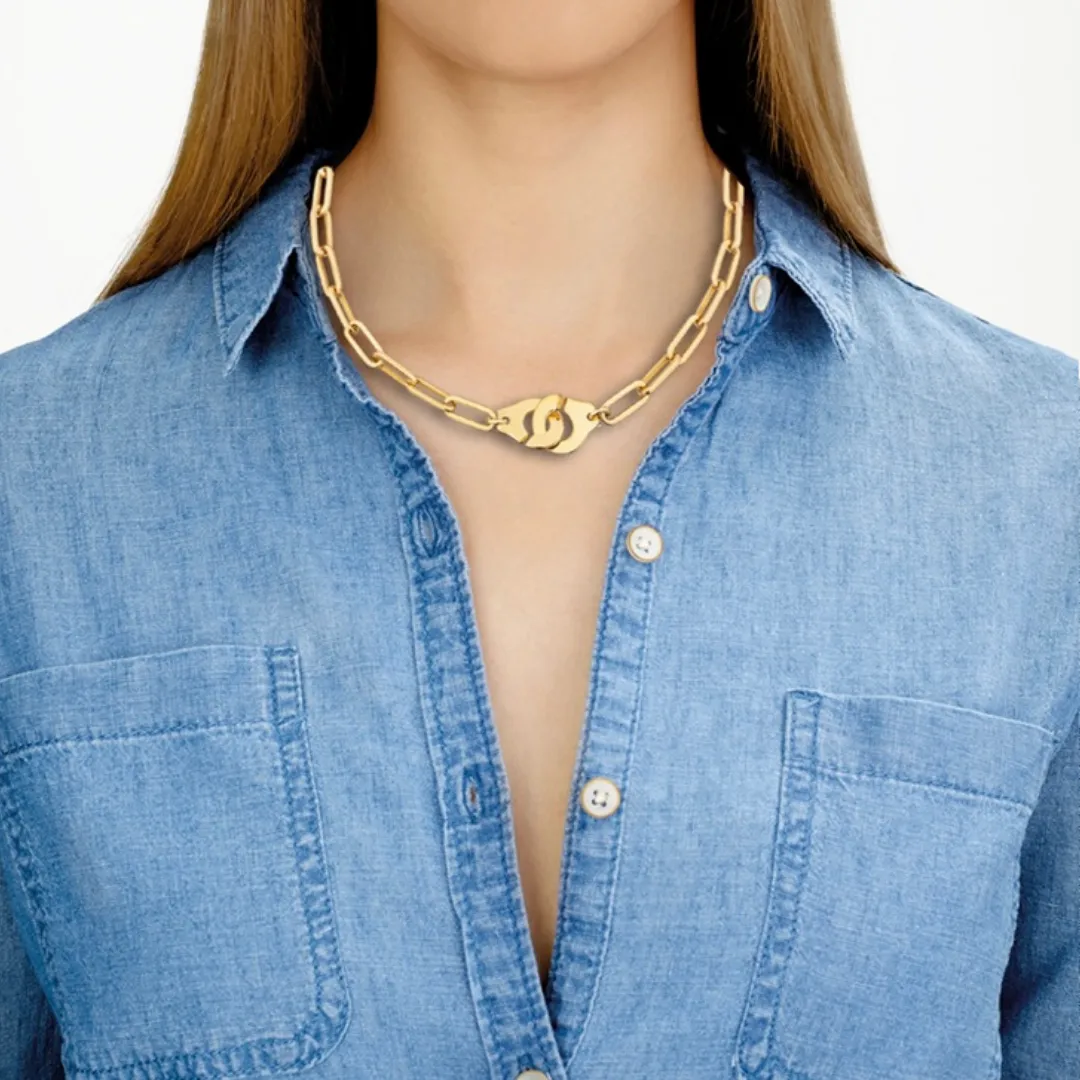 Menottes Din Van R15 Yellow Gold Necklace
