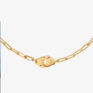 Menottes Dinh Van R12 Yellow Gold Necklace
