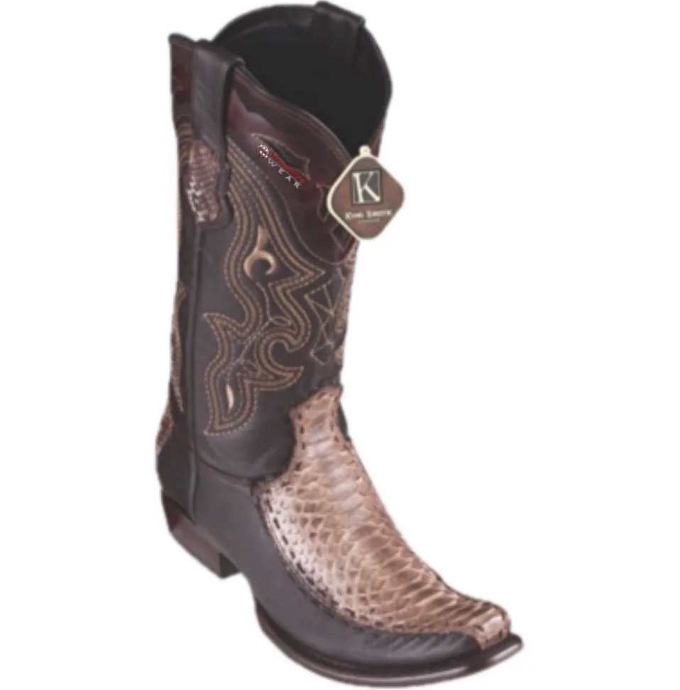 Men’s King Exotic Python & Deer Boots Dubai Toe