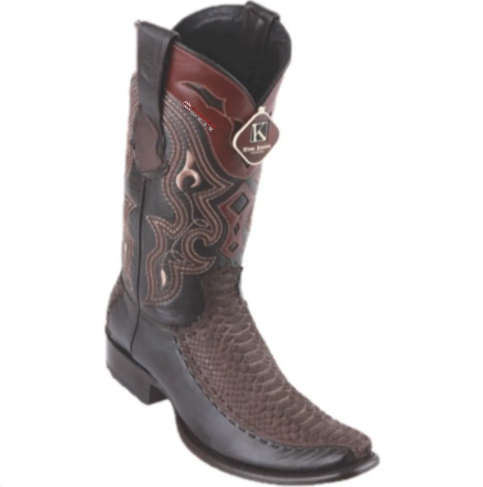 Men’s King Exotic Python & Deer Boots Dubai Toe